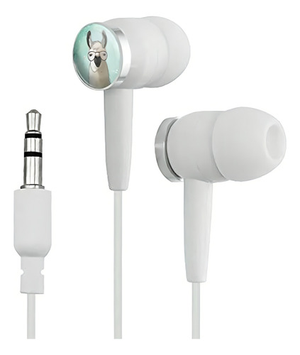 Graphics & More Hip Llama Con Gafas Novedad Auriculares Color White