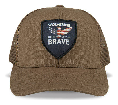 Wolverine Standard Home Of The Brave Trucker - Gorra Hecha .