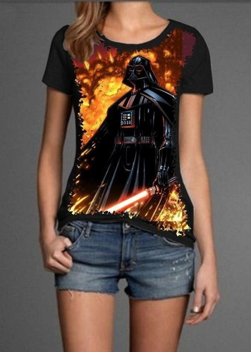 Camiseta Feminina Star Wars Dart Plus Size