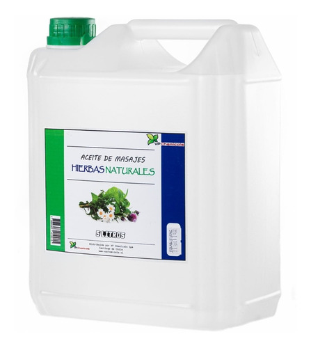 Imagen 1 de 1 de Aceite De Masajes Hierbas Naturales - Bidon 5 Litros