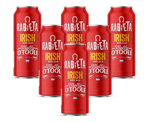 Cerveza Rabieta Irish Red Ale 473cc Pack X 6 Latas
