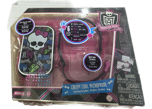 Monster High Creepy Cool Microphone Raridade Caixa Foi Abert
