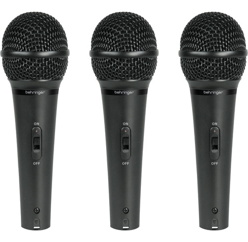 Micrófonos Behringer Ultravoice XM1800S dinámico supercardioide negros
