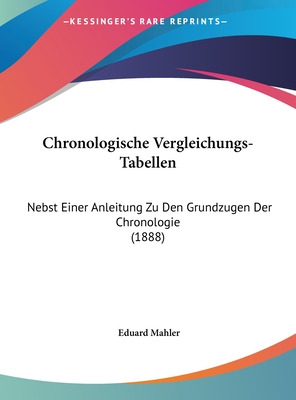 Libro Chronologische Vergleichungs-tabellen: Nebst Einer ...
