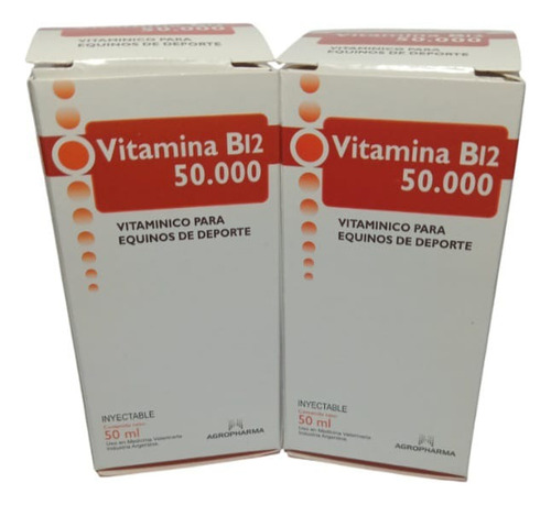 2 Fascos Vitamina B12 50.000 Cavalos De Corrida
