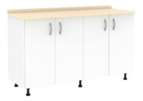 Modulo Base De Cocina 1,50 Metros. Blanco