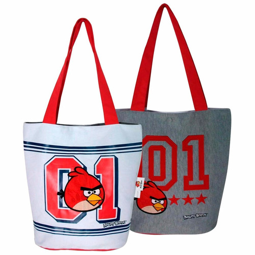 Bolsa Sacola Tote Dupla Face Angry Birds - Santino