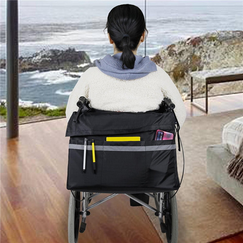 Bolsa Para Silla De Ruedas Negra Para Llevar Accesorios En