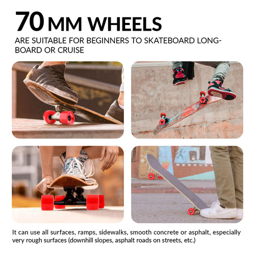 4 Ruedas De Skate Ronyme 78a De Repuesto Para Longboard De