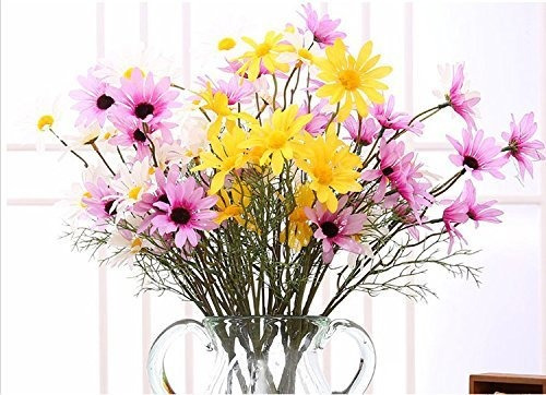 Artfen 10pcs Flores De Margarita Artificial Arreglos Florale