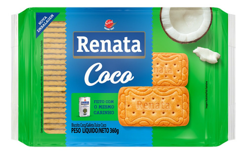 Biscoito Coco Renata Pacote 360g