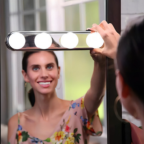 Studio Glow Luz De Espelho Camarim Led 4 Lampadas Portátil