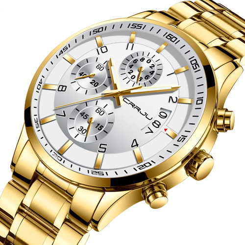 Reloj Pulsera Crrju Ejecutivo De Moda De Acero Para Hombre