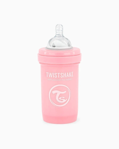 Imagen 3 de 3 de Mamadera Anti-cólico Twistshake 180ml - Rosa Pastel