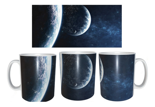 Taza Espacio Estrellas Taza De Galaxia. Taza Para Café M22 Blanco