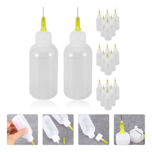 Botella Dispensadora Con Aguja, Botella De Plástico, 20 Unid