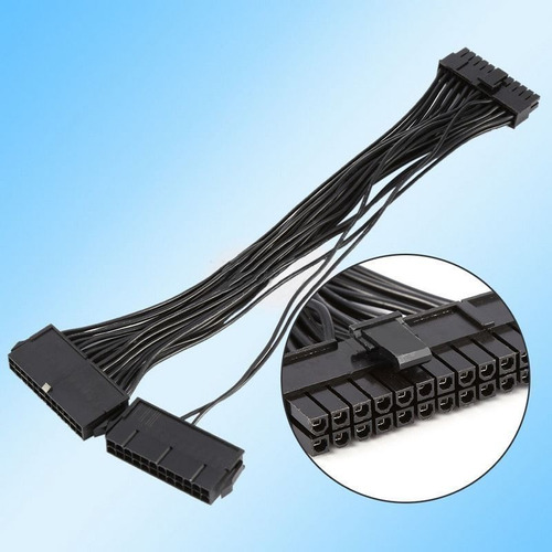Cable Atx Para Dual Psu O 2 Fuentes De Poder Riser Btc