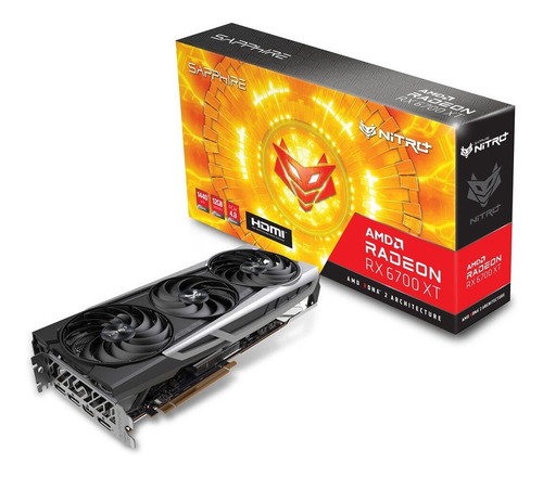 Imagen 1 de 9 de Placa Video Sapphire Radeon Rx 6700 Xt Nitro Gaming 12gb Oc