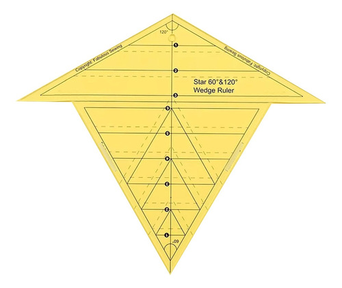 Regla Cuña 60° 120° Plantilla Acolchado Creativa Costura
