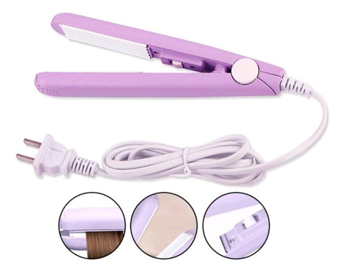 Mini Chapinha Prancha Bolsa Portátil Cabelo Bivolt 110 - 220