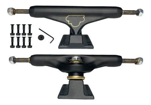 Truck Skate Stronger 139mm Mid Street Vazado + Parafuso Base