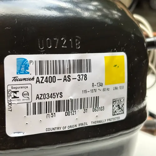 Compressor Tecumseh 127v R134a Az400-as-378 Azo345ys | MercadoLivre