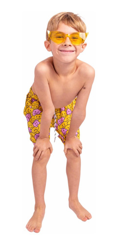 Short De Baño Niño Microfibra Con Sosten Red Emoji Smile Env