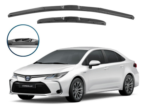 Par Palheta Limpador Silicone Parabrisa Corolla 2020 A 2025