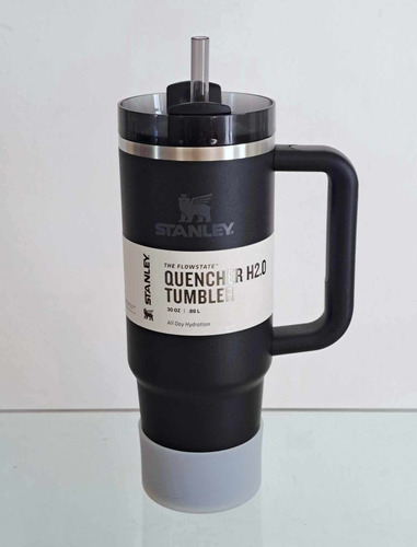 Stanley Quencher 30oz Vaso Taza Mug Termo Asa Con Funda Prot Negro-blanco Transparente Quencher