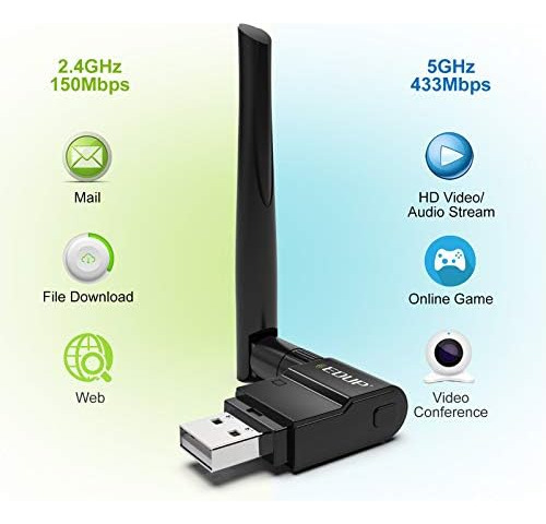 Edup Adaptador Wifi Usb Adaptador De Red Inalámbrico De Dobl