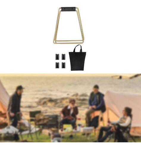 Soporte Para Hielera Plegable, Mueble Para Acampar, Caqui