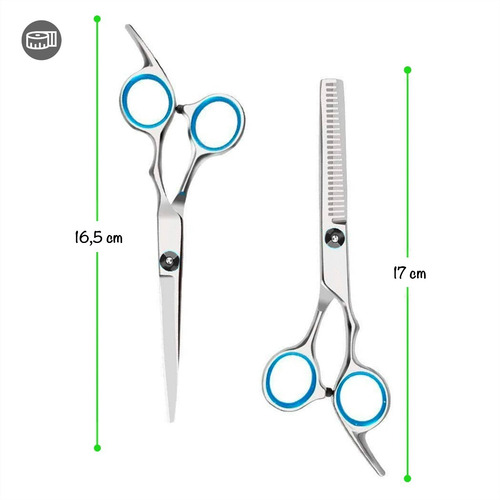 Imagen 2 de 10 de Kit Tijeras De Peluquería Profesional Corte + Pulir