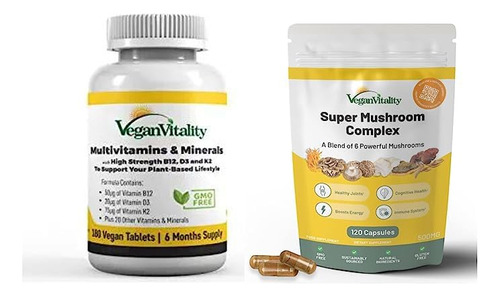 Vegan Vitality Multivitamínico Y Complejo Setas