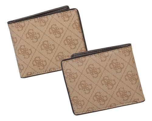 Billetera Guess De Piel Delgada Con Doble Pliegue Para Hombr