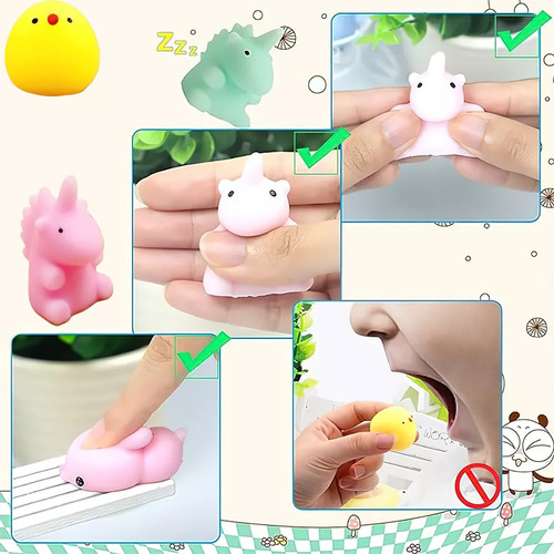 Squishy Kawaii Baratos Antiestres Mochi Juguete Niños 50 Unidades