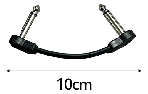 Cabo De Guitarra Para Pedalboard Cabo De Efeitos 10cm Preto