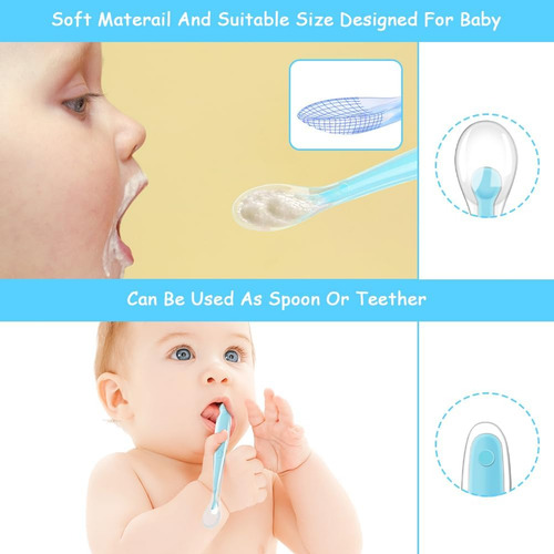 Cucharas De Silicona Para Bebés, 5 Cucharas De Alimentación