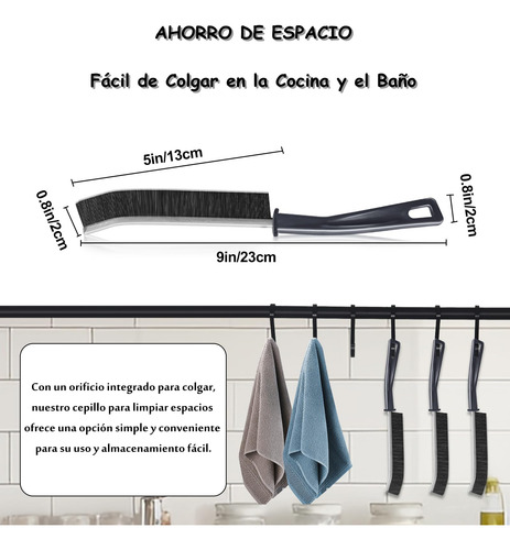 Cepillo De Cerdas Duras Para Limpieza De Grietas, Juego De