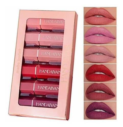 Lápices Labiales - Skynest 6 Pcs Vivid Colours Lipstick Set,