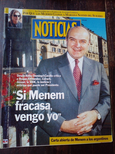 Noticias N° 1029 14/9/96 Cavallo Menem Macri Caniggia D