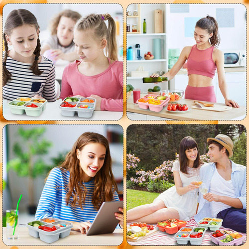 6 Recipientes Para Lanches, Recipientes Para Lanches De 4