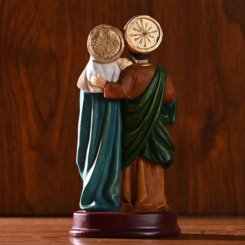 5,5 Pulgadas Niño Jesús María Madre Estatua Estatuilla