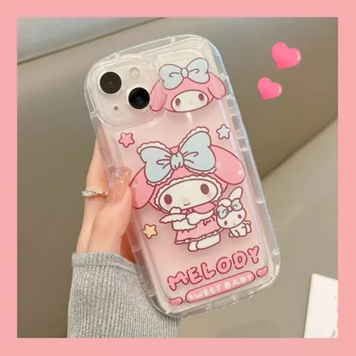 ( Funda De Tpu Kuromi Hello Kitty Para iPhone 15 14 13 12 11