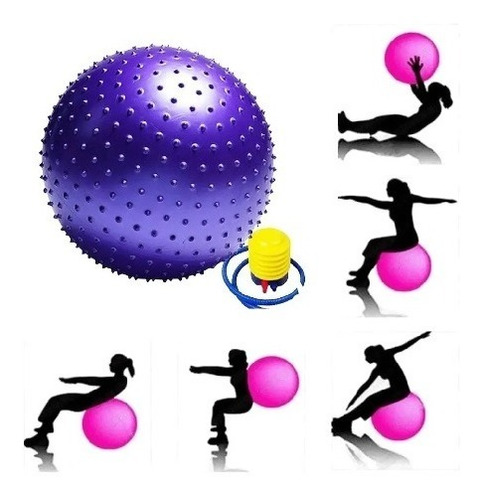 Balón Pilates Erizo 65 Cm Con Bombin. Ak-sport