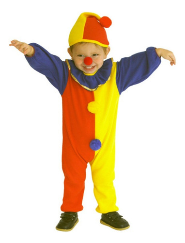 Fantasia Infantil Palhacinho De Circo Palhaço Macacão