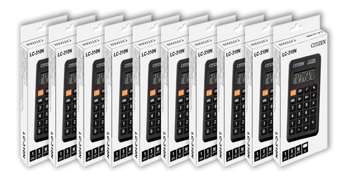 Imagen 2 de 9 de Paquete De 10 Calculadoras Citizen Bolsillo Lc-310n