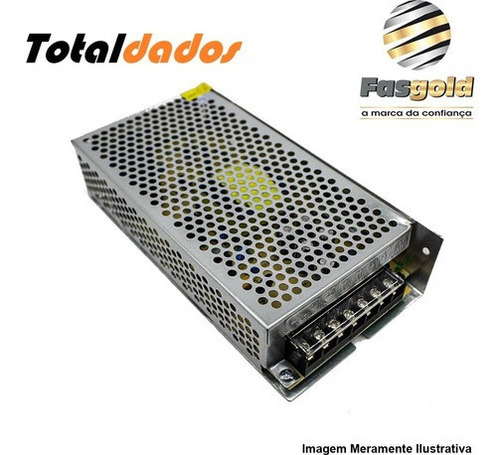 Imagem 5 de 6 de Fonte Gradeada Para Cftv Fasgold Bivolt Fs-310 12v 20a 240w