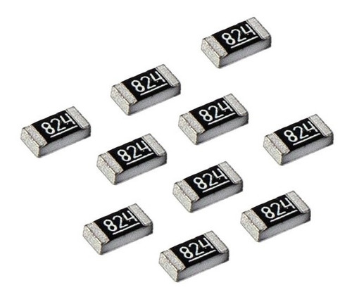 100 Pzs Resistor 820k Ohm 1/4w Smd 1206 Aecr1206f820kk9