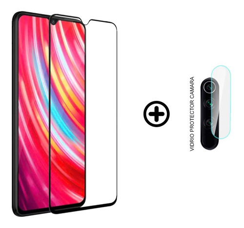Estuche Xiaomi Redmi Note 8 + Vidrio + Protector Camara