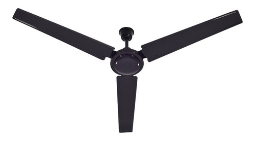 Imagen 2 de 2 de Ventilador de techo Coolfan Greco chocolate con 3 aspas de metal, 56" de diámetro 127 V